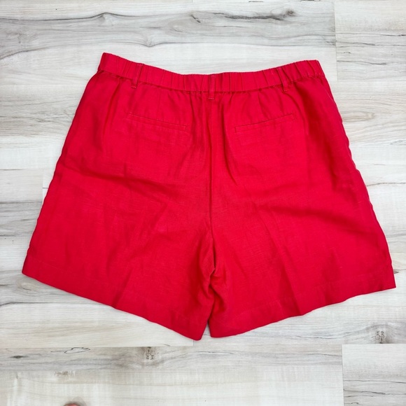 J. Jill Love Linen Patch Pocket Pull On Shorts Strawberry Jam Red XL - Picture 4 of 7
